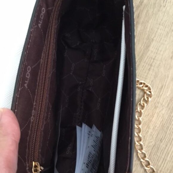 Aldo Tiger Queen Bag Black and Gold Baroque Shoulder Crossbody Bag NWOT - Picture 3 of 8